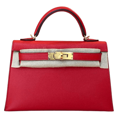 Herm&egrave;s Kelly 20 cm Madame Sellier Rouge de Coeur Gold Hardware