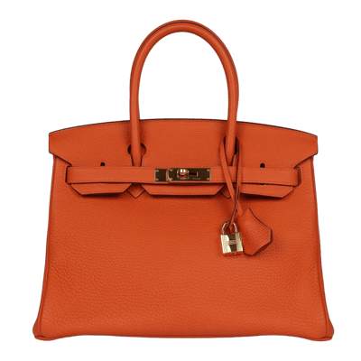 Herm&egrave;s Birkin 30 cm Togo Orange Herm&egrave;s Gold Hardware