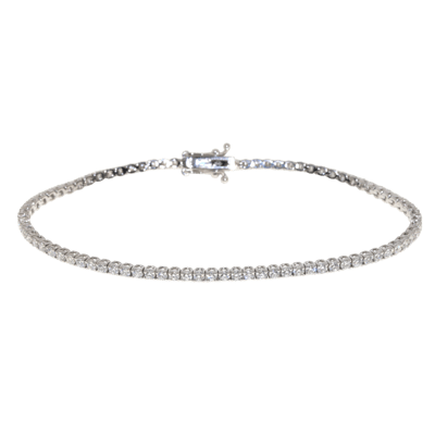 Penelope Ashford Tennis Bracelet 14K White Gold 82 Diamonds