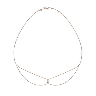 Helena Joy Just Joy Pear Mini Choker Rose Gold Diamond