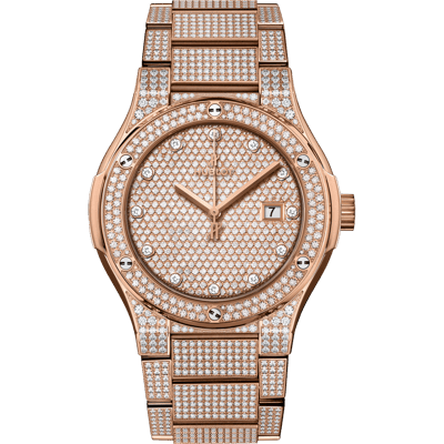 Hublot Classic Fusion Bracelet King Gold Full Pav&eacute; 42mm