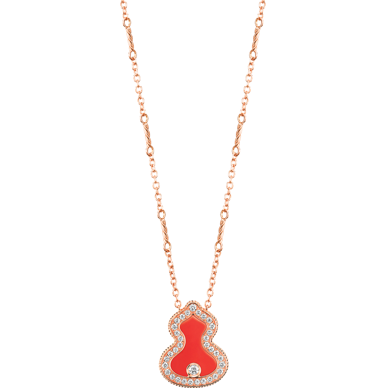 Qeelin Wulu Rose gold Necklace WU 030 LGNL RGDRA