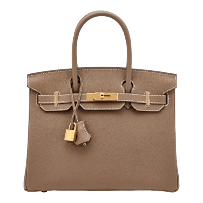 Herm&egrave;s Birkin 30 cm Togo Etoupe Gold Hardware