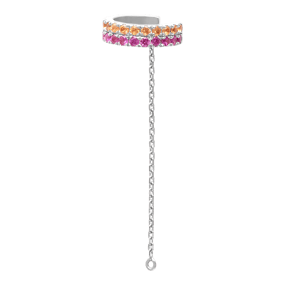 Helena Joy Iris Colour Golden Ear Cuff White Gold