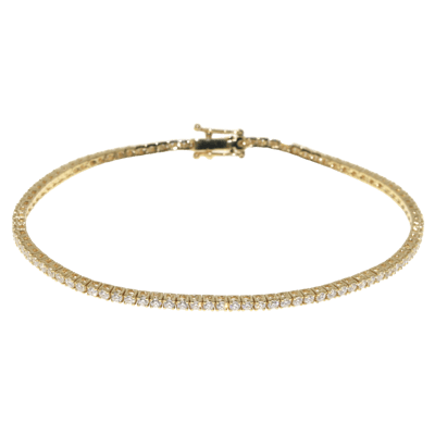 Penelope Ashford Tennis Bracelet 14K Yellow Gold 93 Diamonds