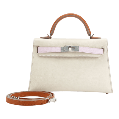 Herm&egrave;s Kelly 20 cm Epsom Sellier Tricolour Palladium Hardware