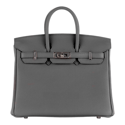 Herm&egrave;s Birkin 25 cm Togo Gris Misty Palladium Hardware