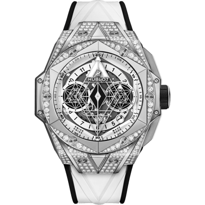 Hublot Big Bang Unico Sang Bleu II White Pave 45mm