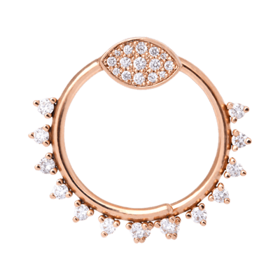 Helena Joy Amanda Wings Earrings Rose Gold Diamond