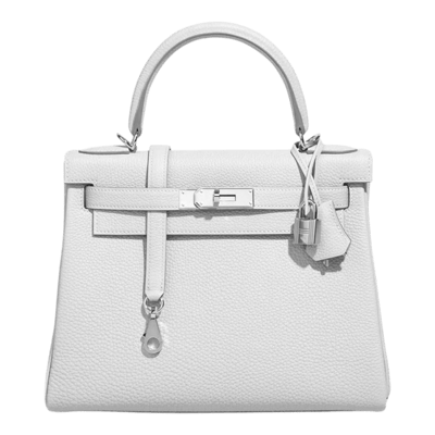Herm&egrave;s Kelly 28 cm Togo Blanc Palladium Hardware