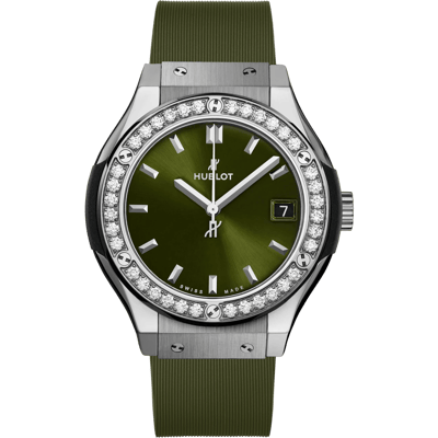 Hublot Classic Fusion Titanium Diamonds Green 33mm