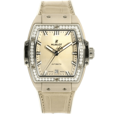 Hublot Spirit of Big Bang Beige Ceramic King Gold Diamonds 39mm