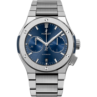 Hublot Classic Fusion Chronograph Blue Titanium Bracelet 45mm