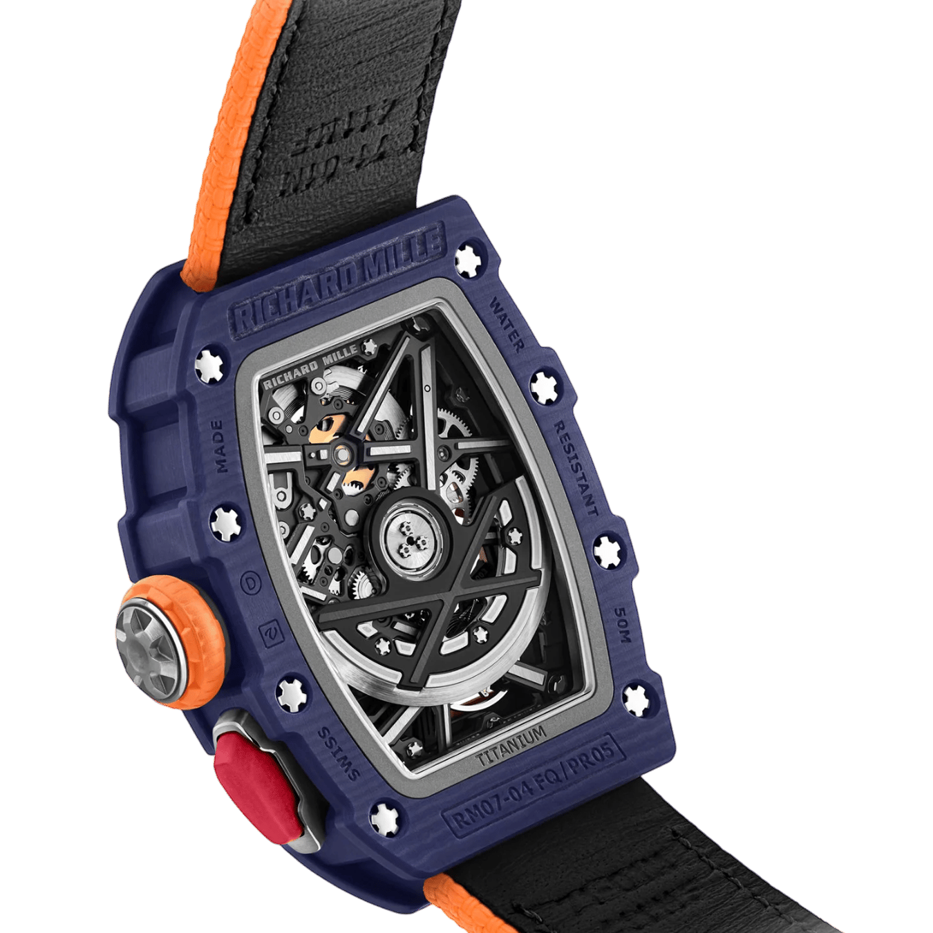 Bracelet Caoutchouc Orange Original Richard Mille Pour Montres RM07 / RM07-01 - Neuf Avec étiquettes