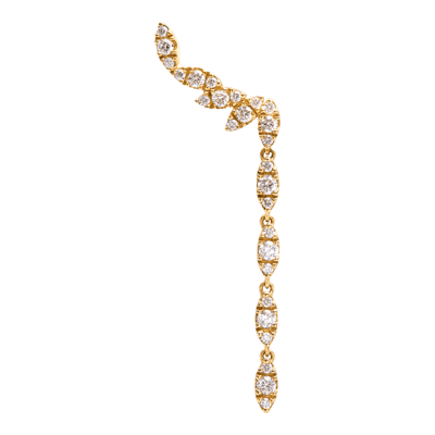 Helena Joy Amanda Divine Earrings Long Model Yellow Gold Diamond