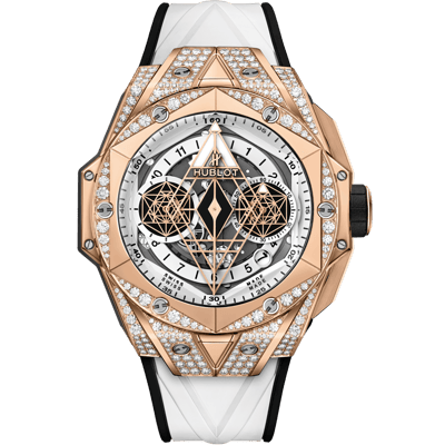 Hublot Big Bang Sang Bleu II King Gold White Pav&eacute; 45mm