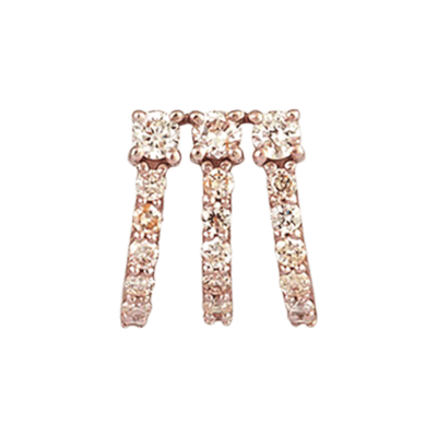 Helena Joy Iris Princess Earring Rose Gold Diamond