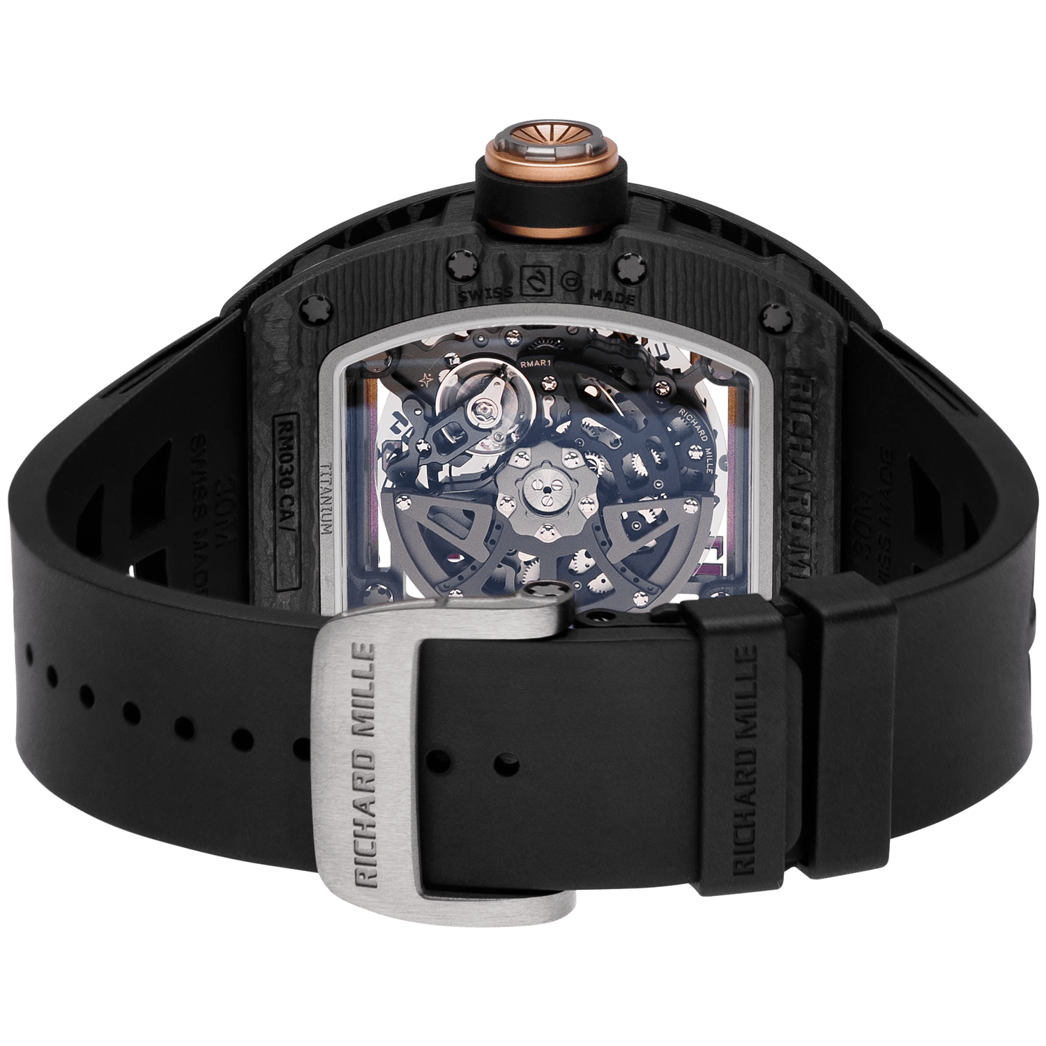 Richard Mille RM030用純正ベルクロ Richard Mille Automatic Winding with Declutchable Rotor Rose