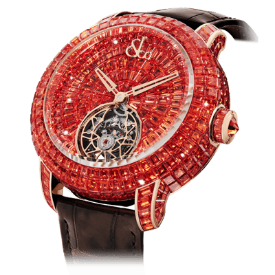 Jacob &amp;amp; Co. Caviar Tourbillon Baguette Orange Sapphires Limited Edition 47mm