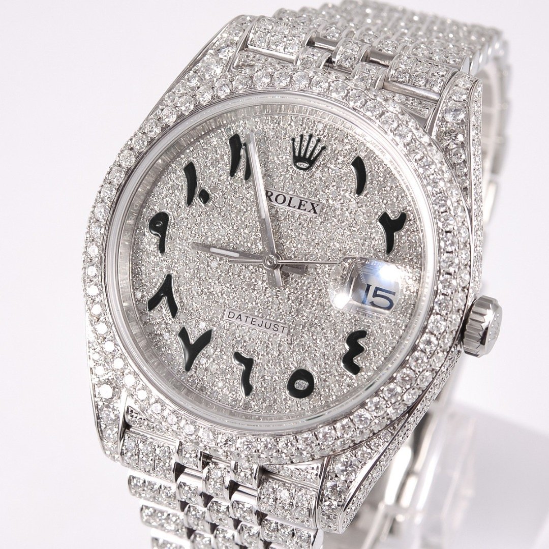 Rolex Datejust Grey 126300 ARABIC2 PAVE AM