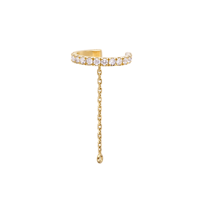 Helena Joy Iris Liberty Ear Cuff Yellow Gold Diamond
