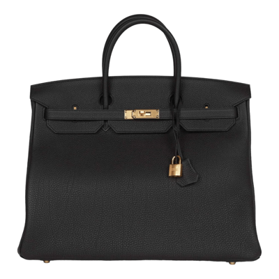 Herm&egrave;s Birkin 40cm Veau Togo Noir Gold Hardware