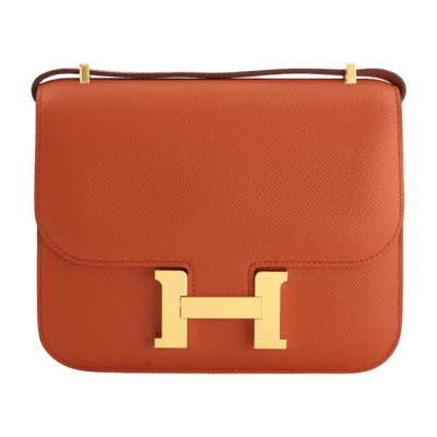 Herm&egrave;s Constance Mini 18 Epsom Terre Battue Gold Hardware