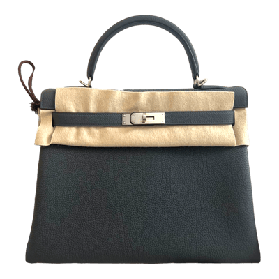 Herm&egrave;s Kelly 32 cm Togo Gris Misty Palladium Hardware