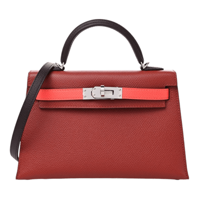 Herm&egrave;s Kelly 20 cm Epsom Sellier Tricolour Palladium Hardware