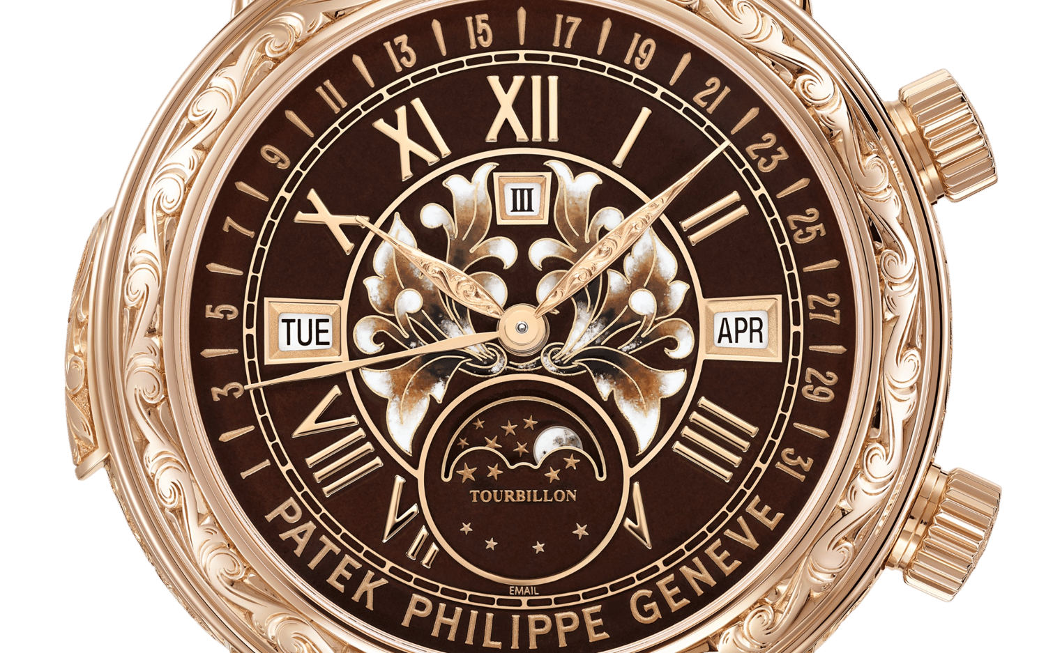 Bracelet De Montre Patek Philippe Brun Foncé Brillant - Largeur 19 Mm - Réf. 43090 - Occasion
