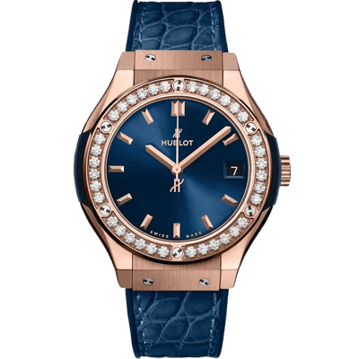 Hublot Classic Fusion King Gold Blue Diamond 38mm