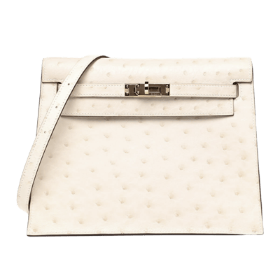 Herm&egrave;s Kelly Danse Autruche Nata Gold Hardware