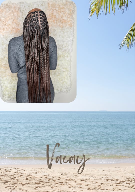 Box braids at the beach