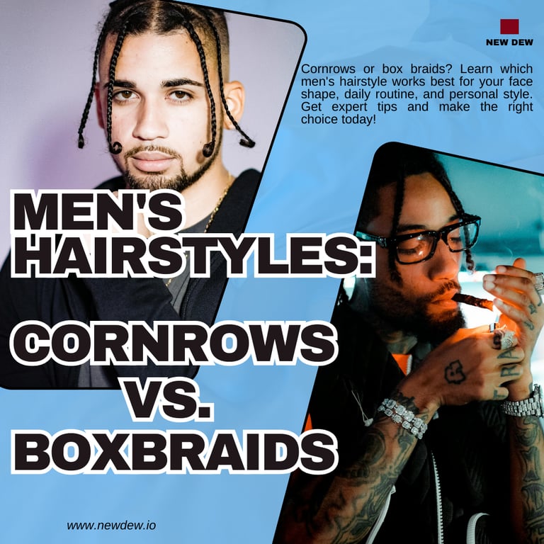 Styling versatility for cornrows and box braids