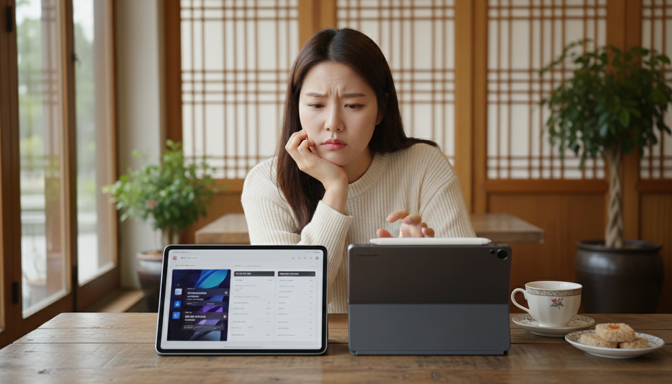 앱 생태계: 전문가용 아이패드 vs 범용성 갤럭시 탭