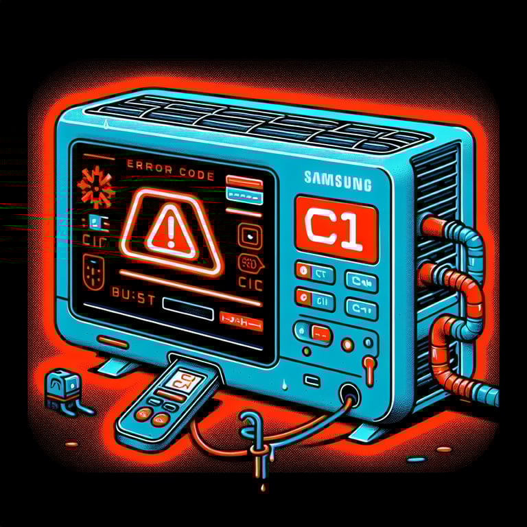 삼성에어컨 c1 표시가 계속 뜰 때 확인법