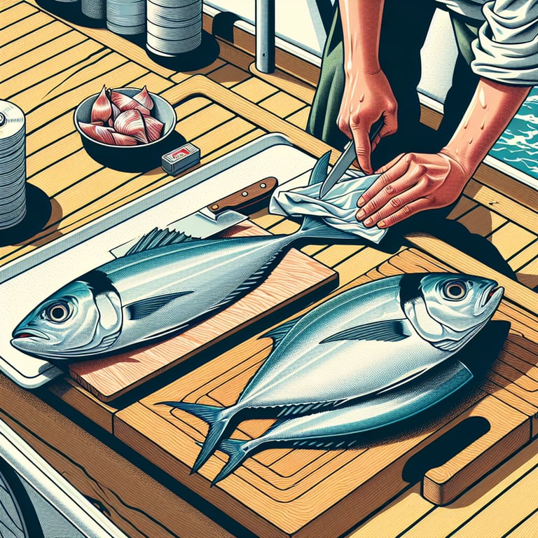 물고기 잡고 바로 손질하는 법