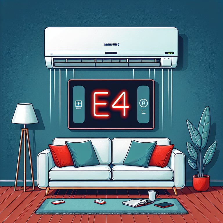 삼성에어컨 에러 e4 코드 대처법