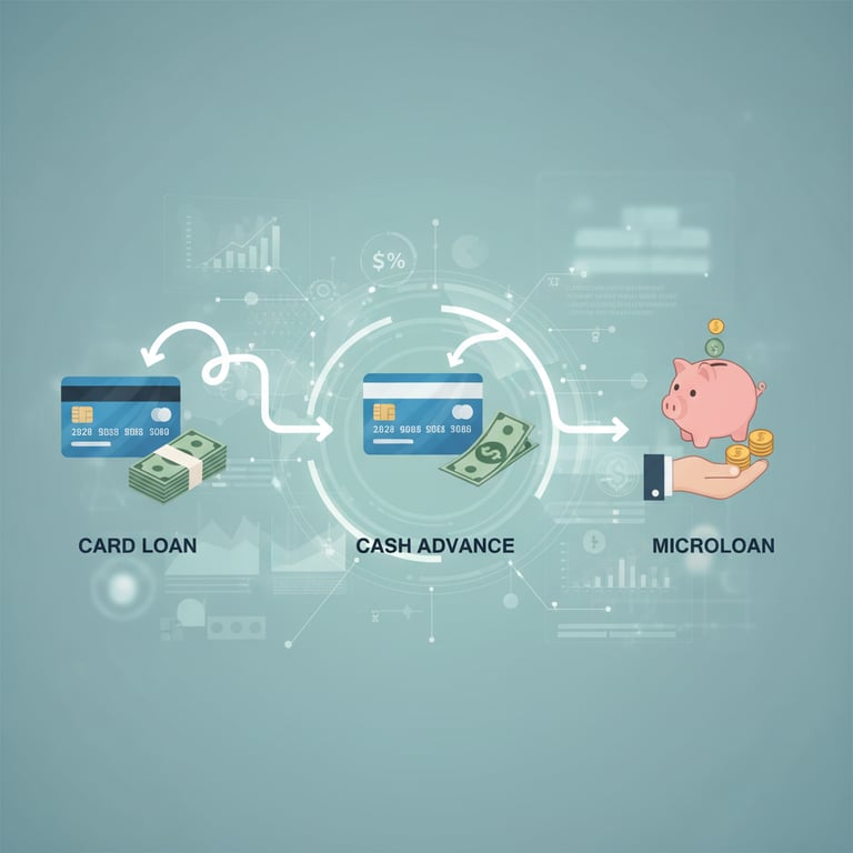 카드론 현금서비스 소액대출 차이점