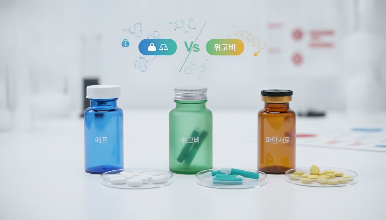 국산 비만치료제 에페 출시일 위고비 마운자로 차이｜가격·성분·효과 비교
