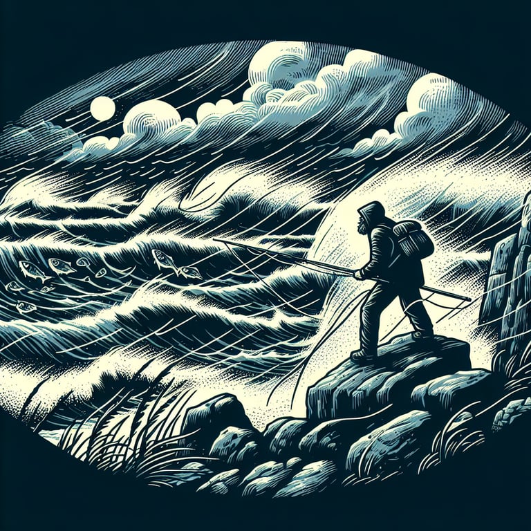 바람이 부는 날 낚시 꿀팁