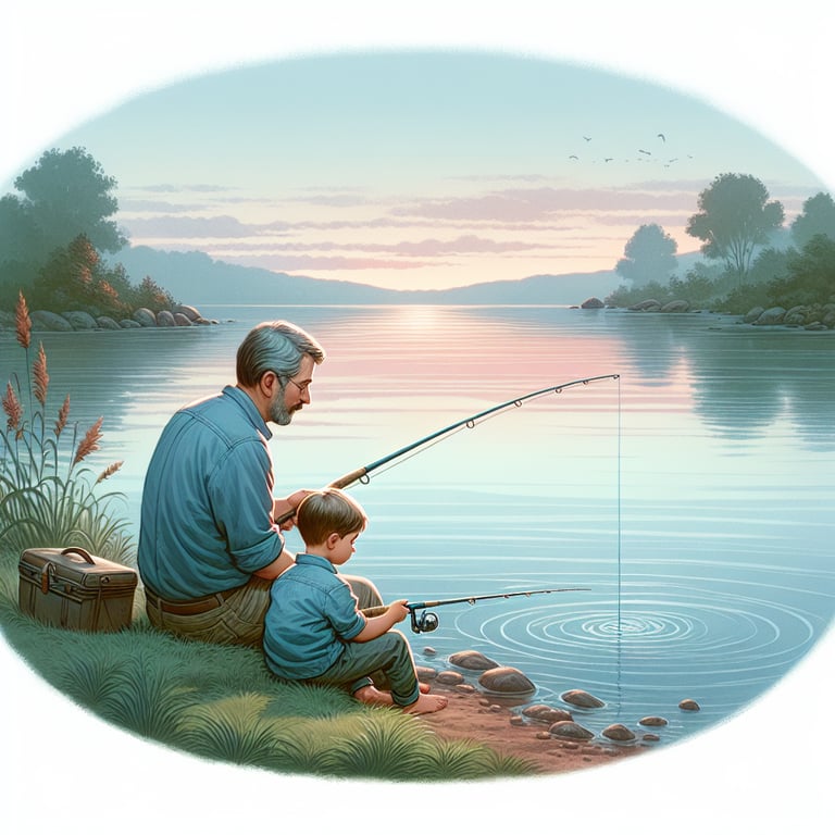 아빠와 아들의 첫 낚시 준비팁