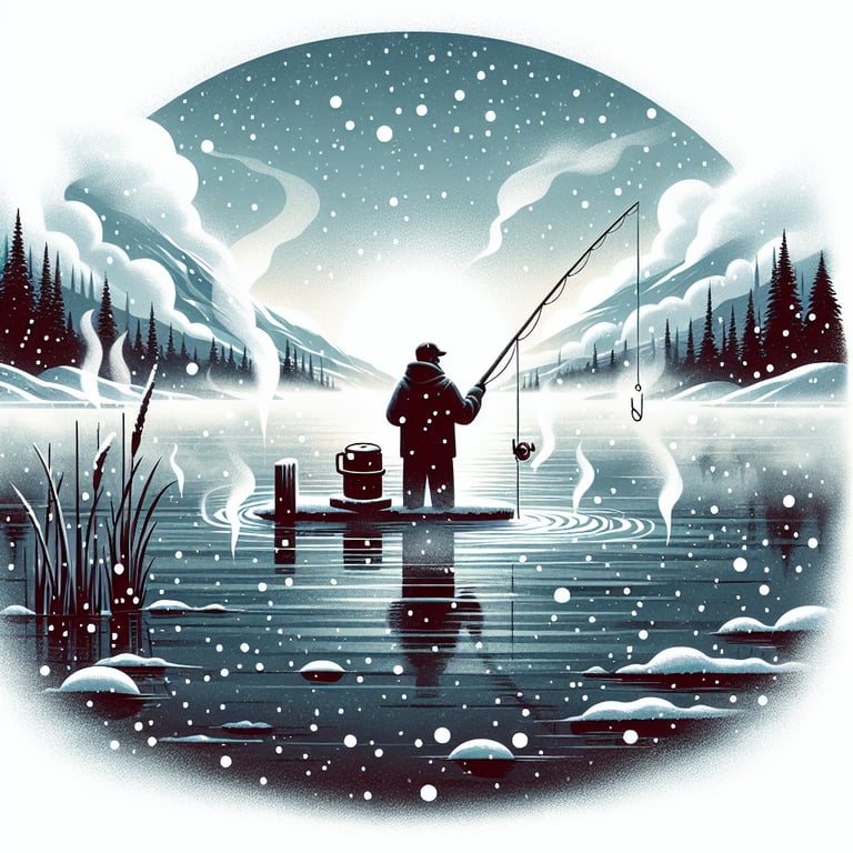 눈 오는 날 낚시, 가능할까?