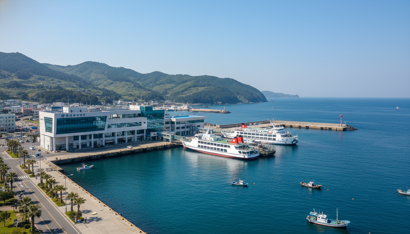운진항 여객선터미널 출발