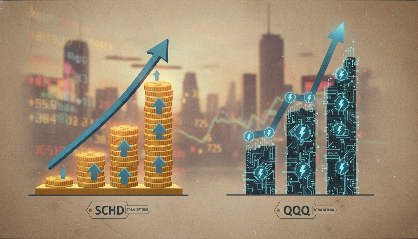 Total Return 총 수익률 관점에서 본 SCHD와 QQQ 비교