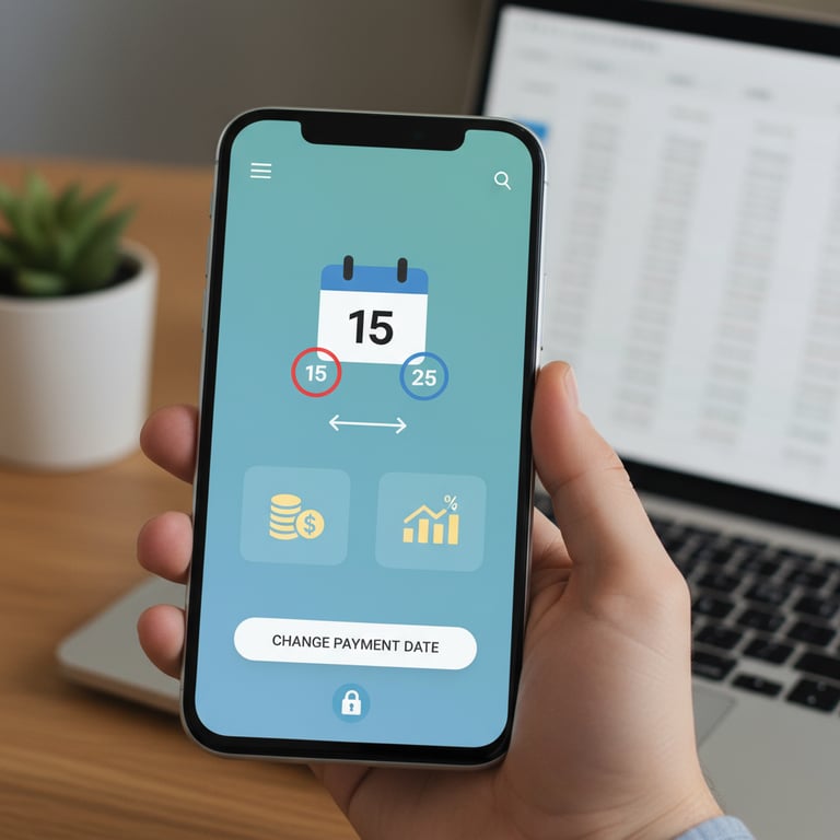 소액대출 원금 이자 자동이체 날짜 변경