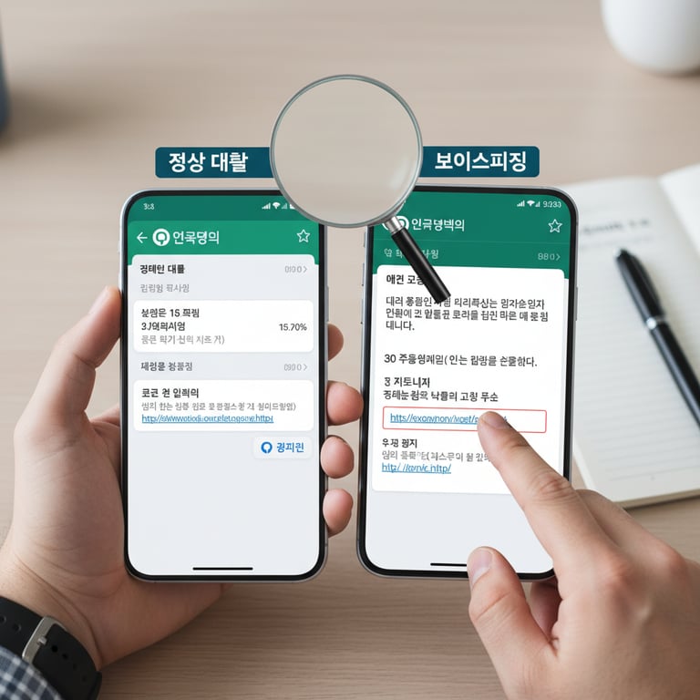 대출 문자 보이스피싱 구별하는 요령