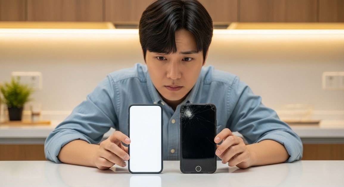 휴대폰 액정 수리 공식과 사설격 비교