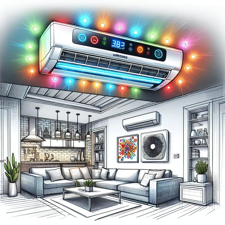 삼성 시스템 에어컨 표시등 색상별 기능