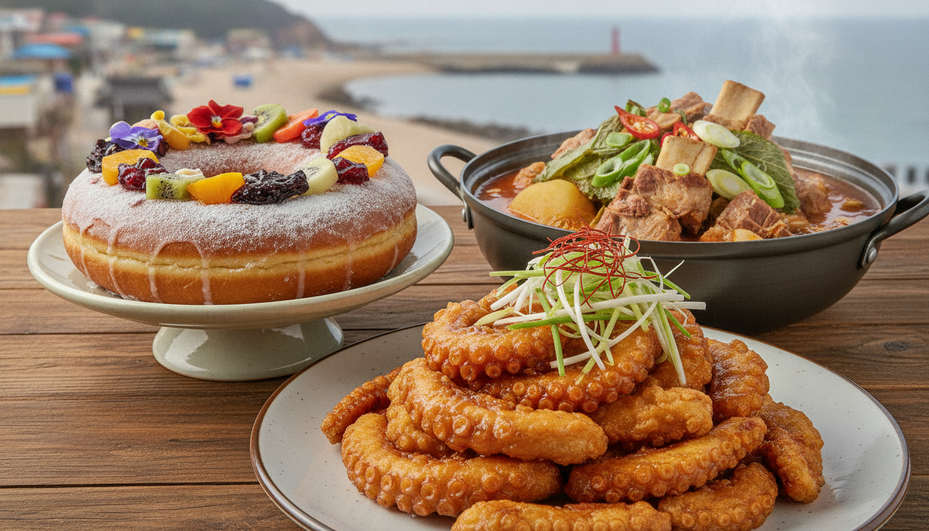식스센스 묵호 맛집 어디? 문어탕수육·대왕 도넛·감자탕 위치 총정리